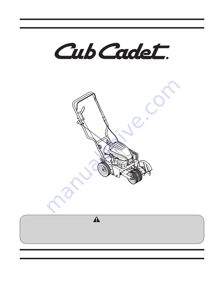 Cub Cadet CS 552 Скачать руководство пользователя страница 1