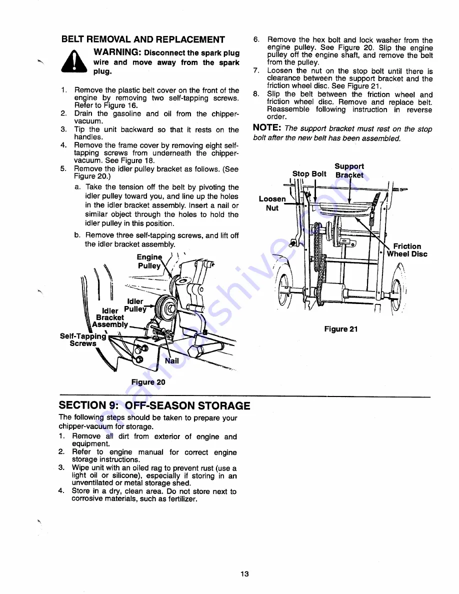 Cub Cadet CSV 260 Operator'S Manual Download Page 13