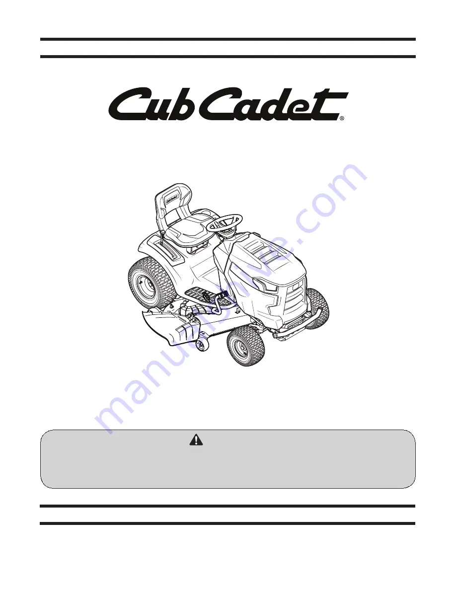 Cub Cadet XT1 Enduro Скачать руководство пользователя страница 1