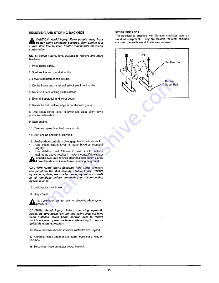 Cub Cadet Yanmar CB75 Operator'S Manual Download Page 15