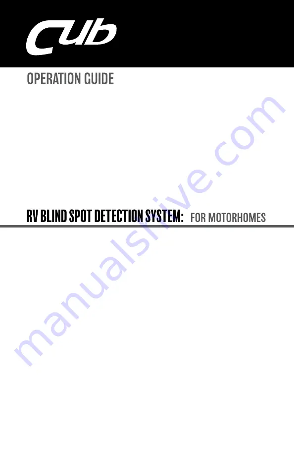 Cub VS-95A042 Operation Manual Download Page 1