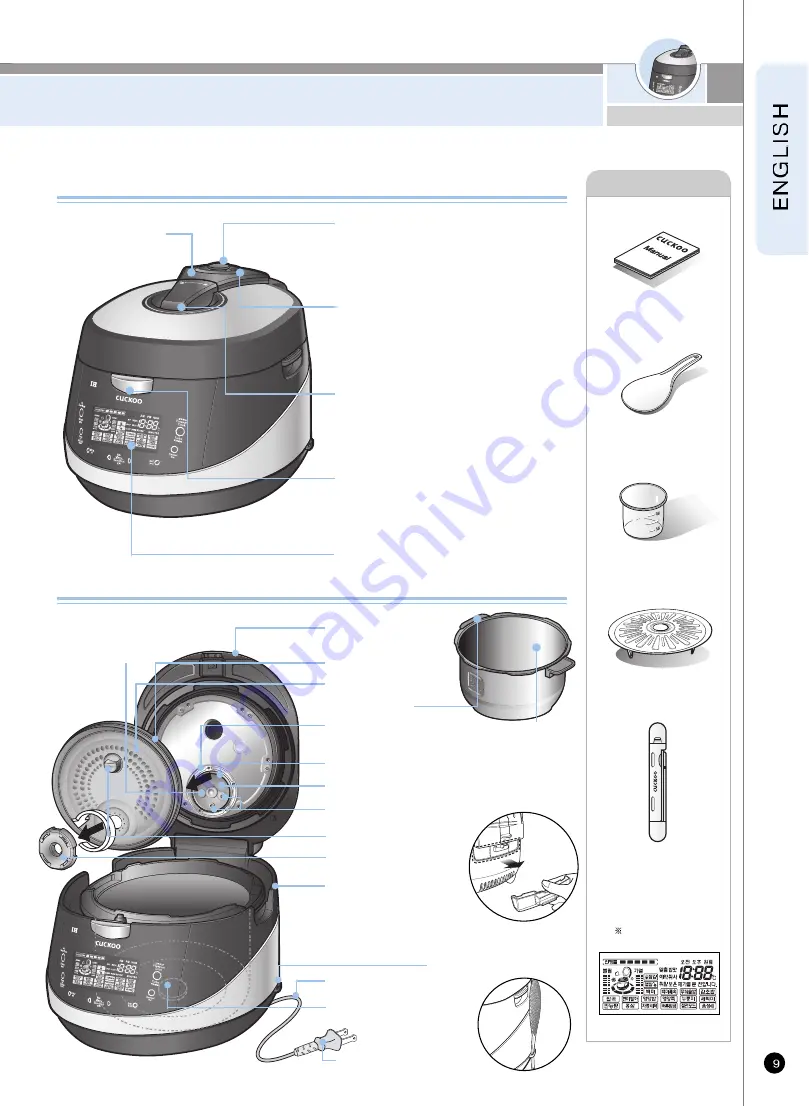 Cuckoo CRP-HN10 Fuzzy Series Operating Instructions Manual Download Page 9