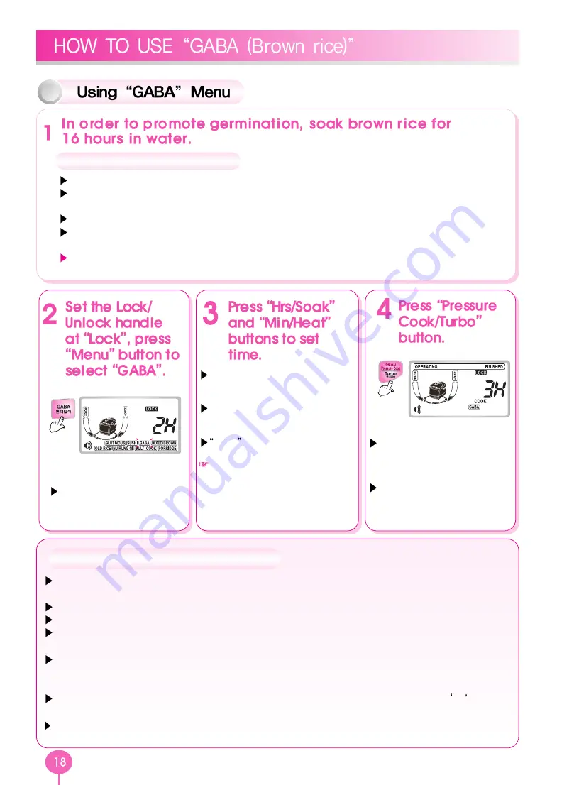 Cuckoo CRP-J06 FUZZY SERIES Operating Instructions Manual Download Page 18