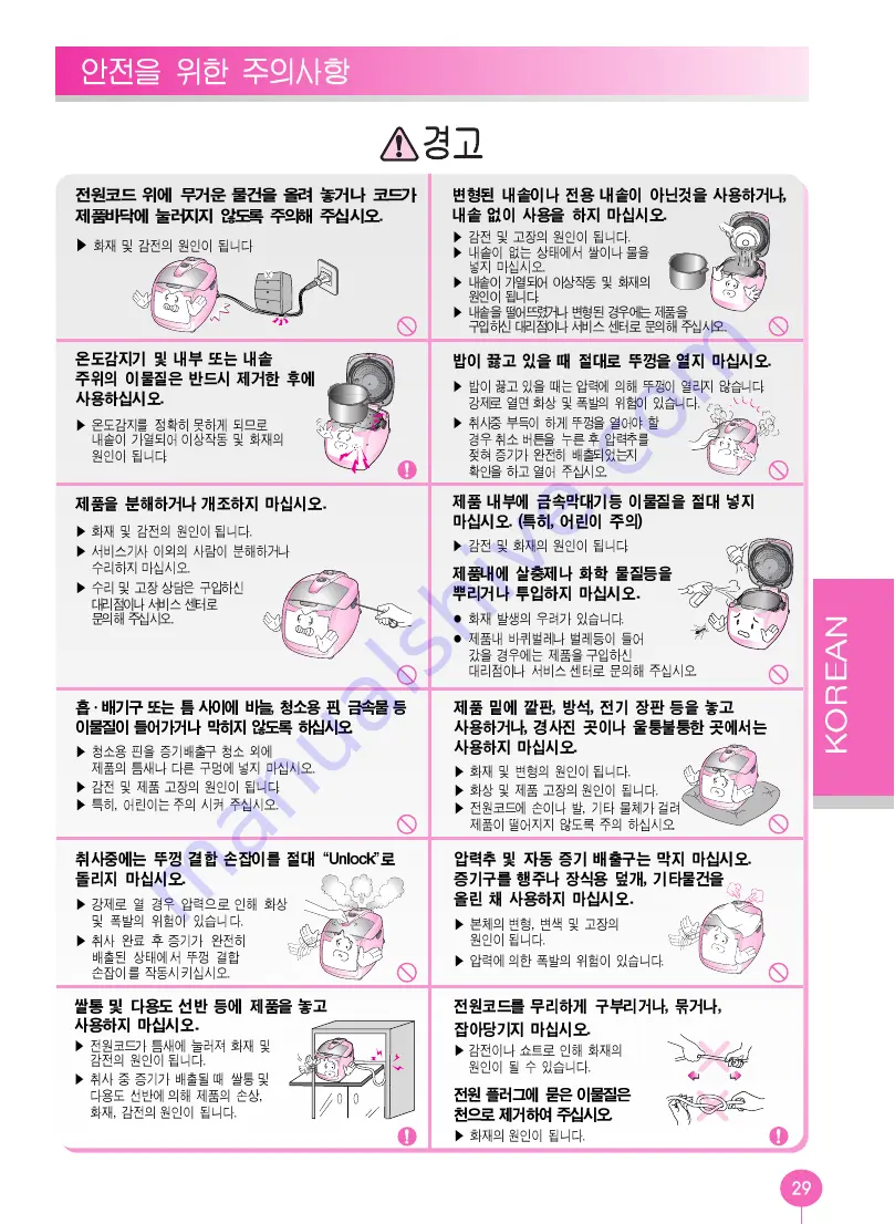 Cuckoo CRP-J06 FUZZY SERIES Operating Instructions Manual Download Page 29