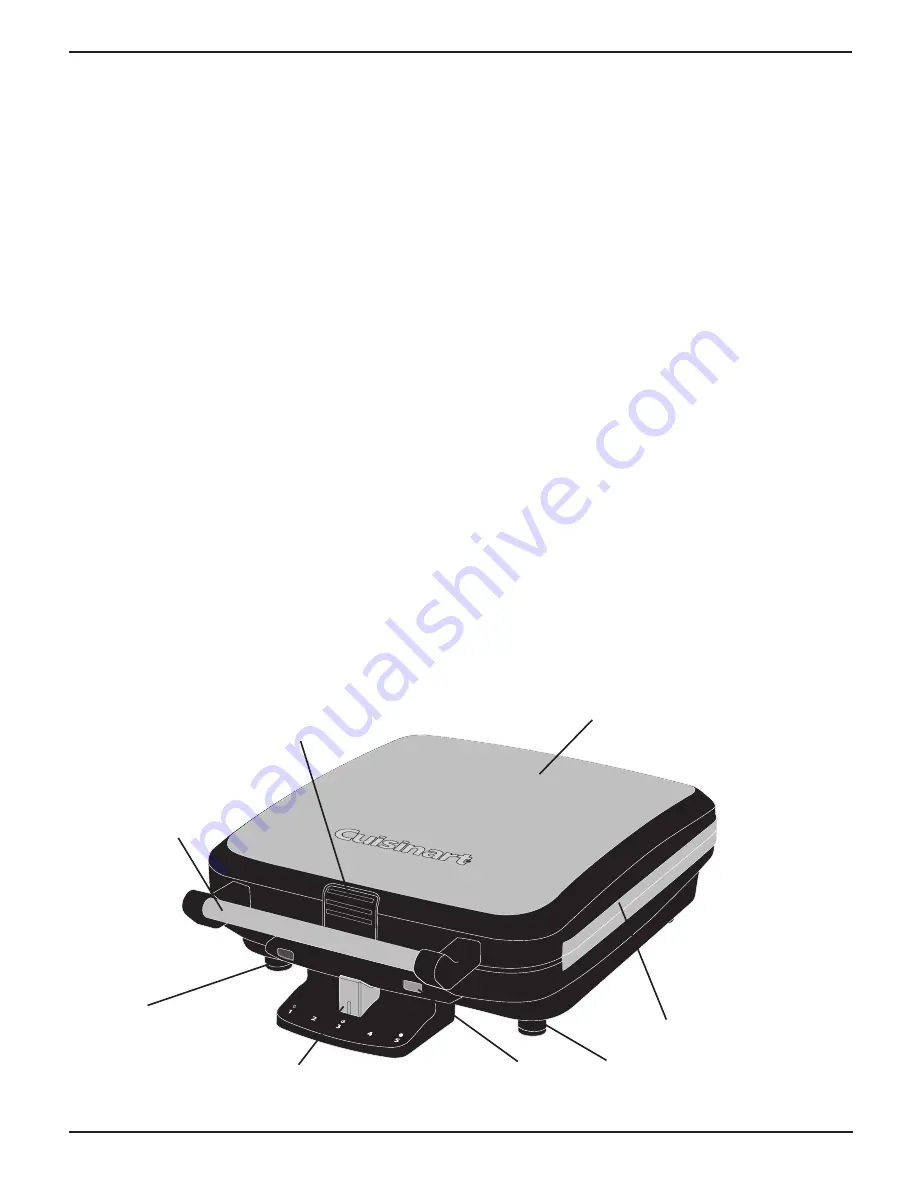 Cuisinart WAF-100 - Belgian Waffle Maker Instruction Booklet Download Page 3