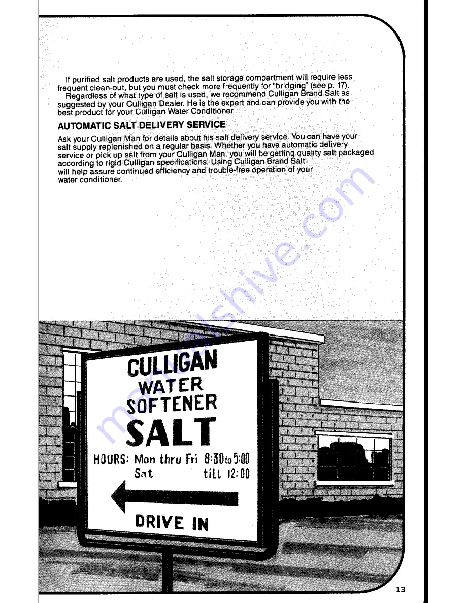 Culligan Mark 512 Use And Care Manual Download Page 13