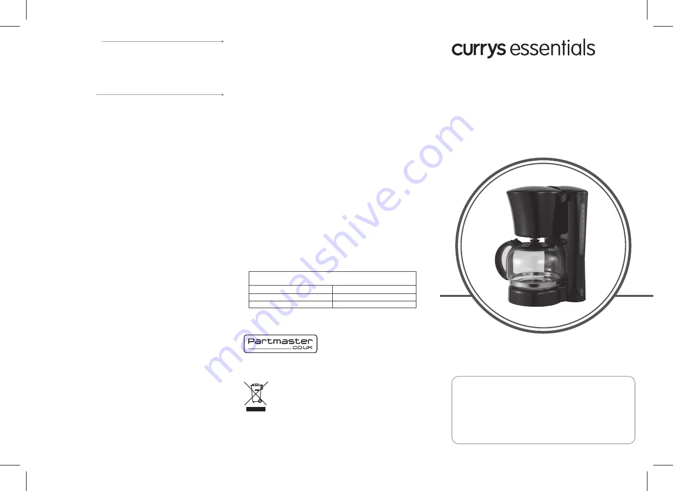 Currys Essentials C12FCB11 Instruction Manual Download Page 1