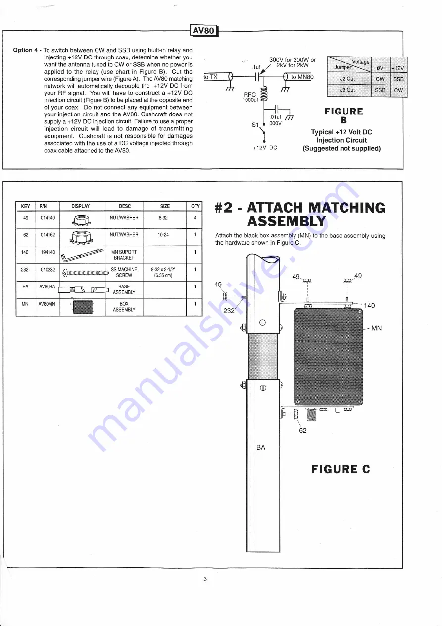 CUSHCRAFT AV80 Assembly And Installation Instructions Manual Download Page 4