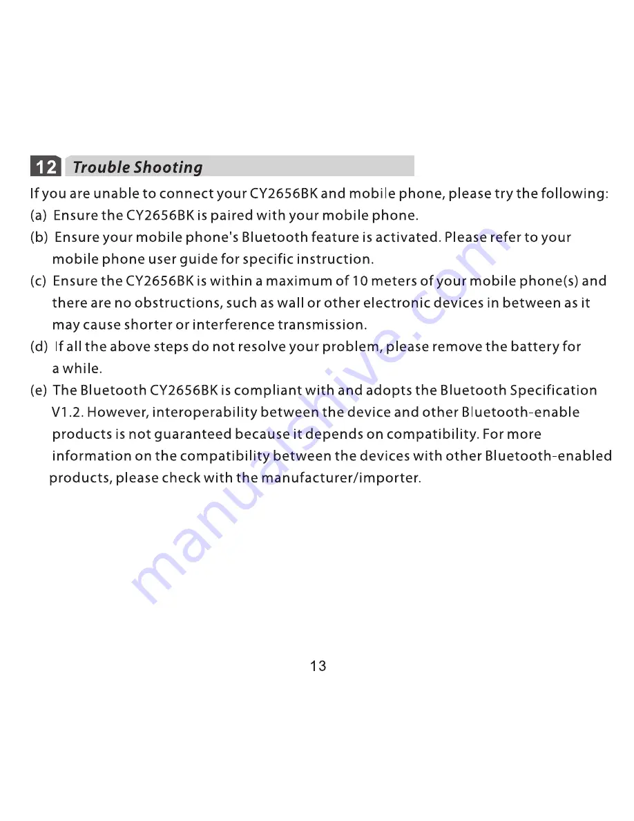 Cyber CY2656BK User Manual Download Page 14