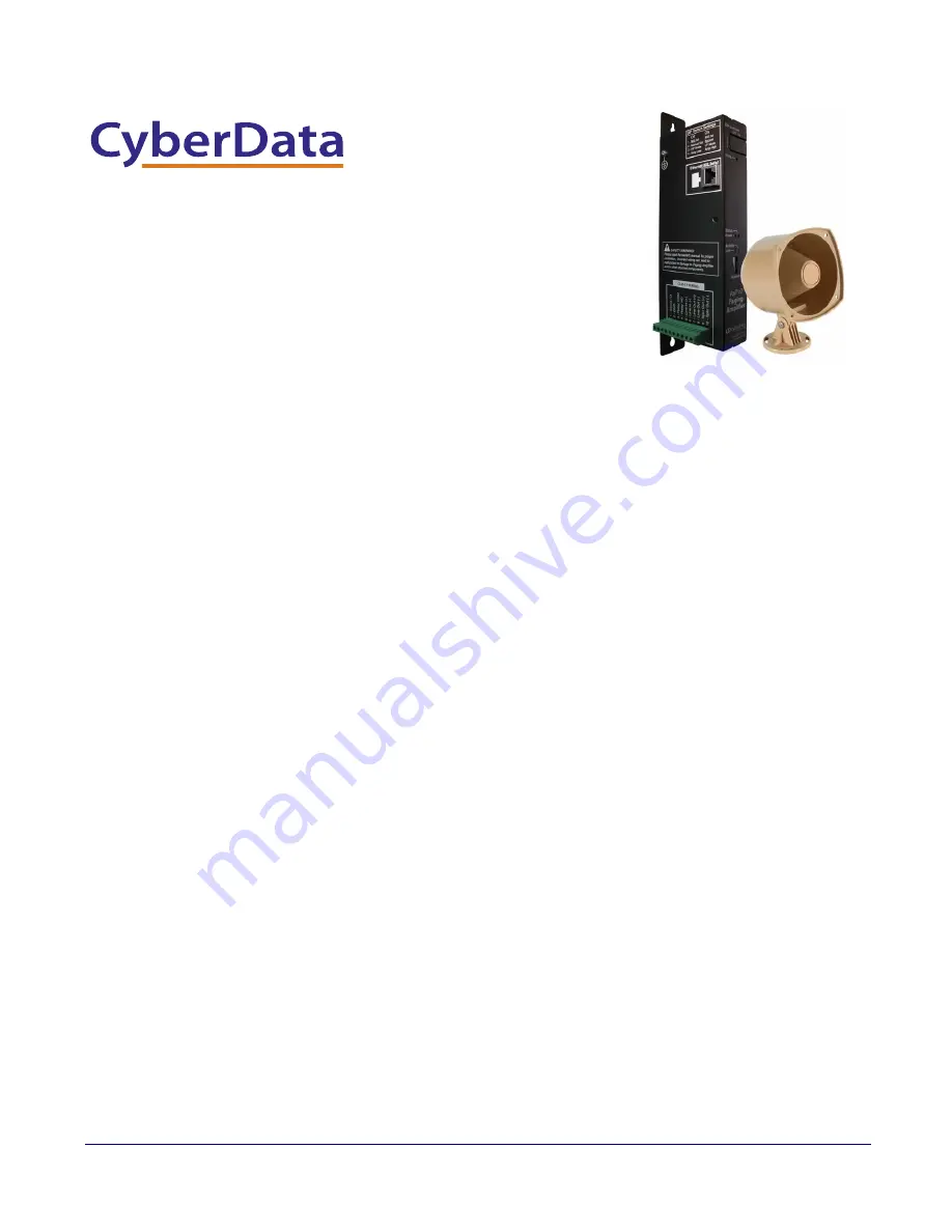 CyberData VoIP V2 Operation Manual Download Page 1