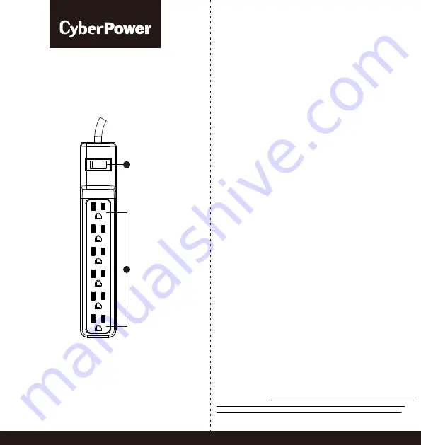 CyberPower B602RC1 Скачать руководство пользователя страница 1