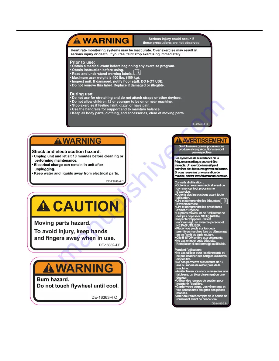 CYBEX 625C Owner'S Manual Download Page 9