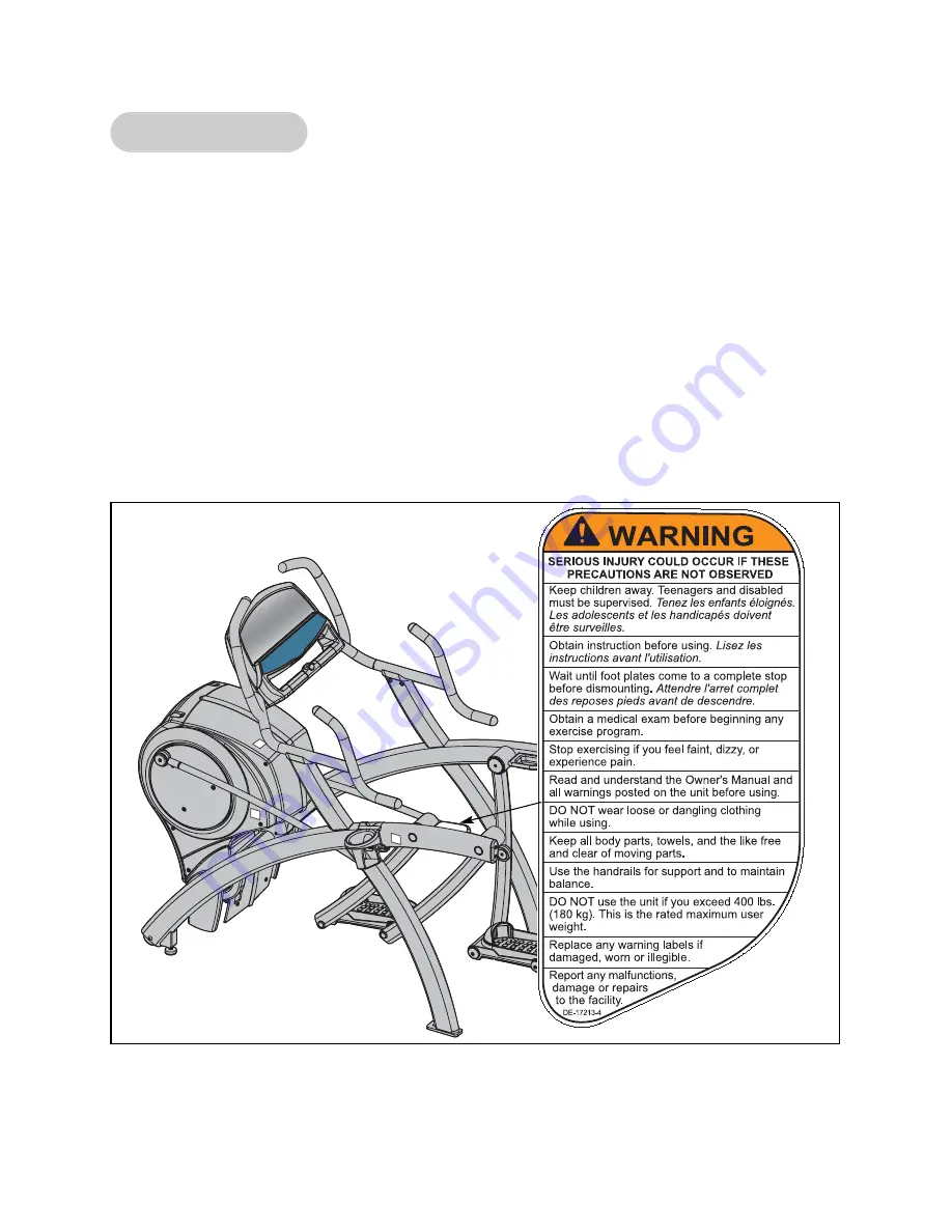 CYBEX Arc Trainer 600A Owner'S Service Manual Download Page 10