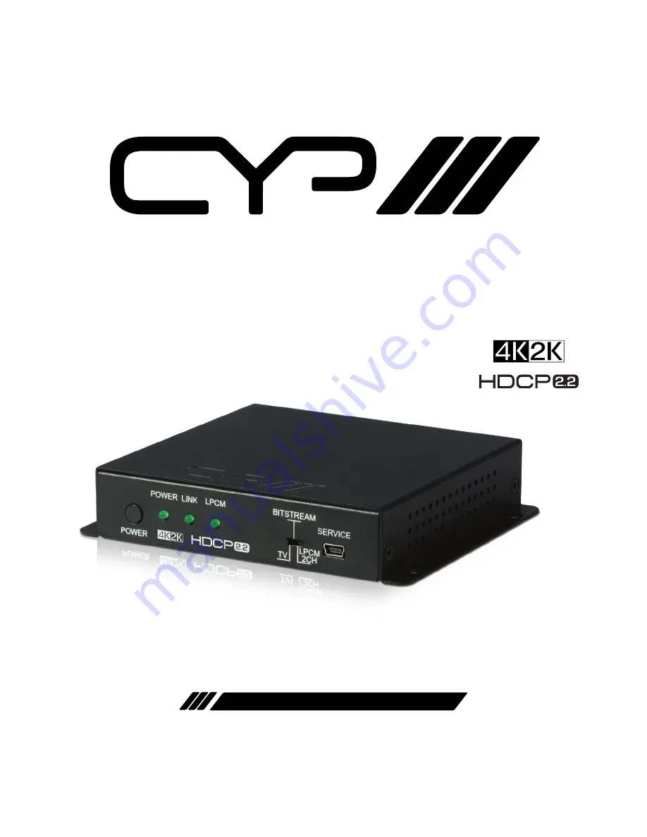 CYP AU-11CD-4K22 Скачать руководство пользователя страница 1