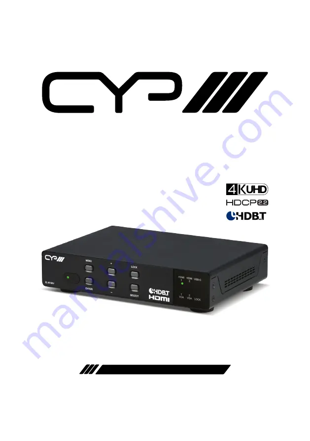 CYP EL-8100V Скачать руководство пользователя страница 1