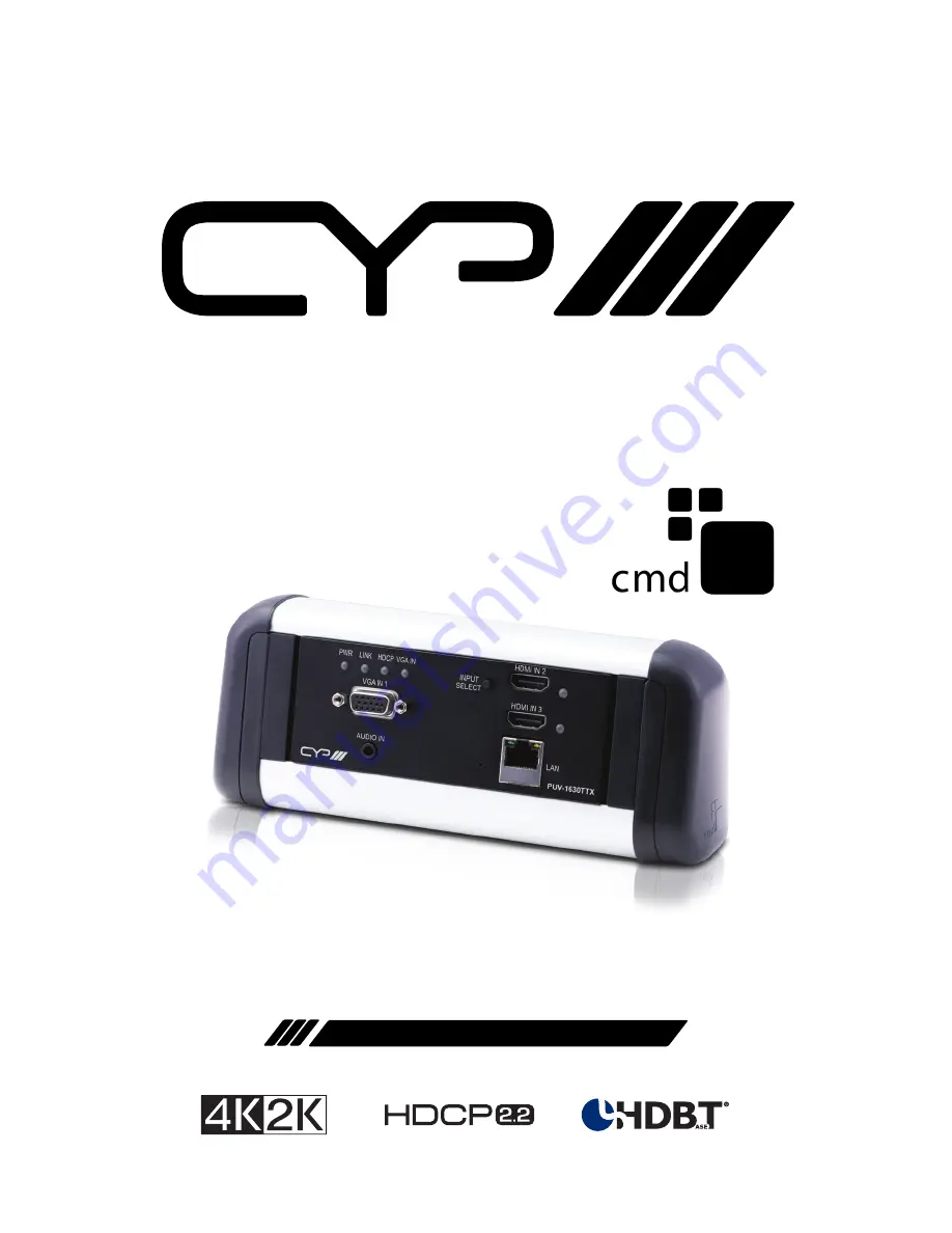 CYP PUV-1630TTX Скачать руководство пользователя страница 1