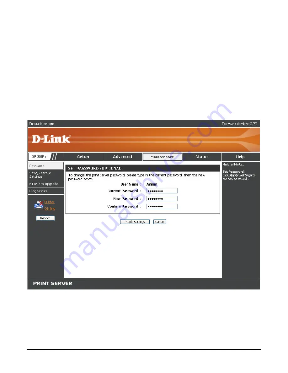 D-Link 301P - DP Print Server Скачать руководство пользователя страница 46