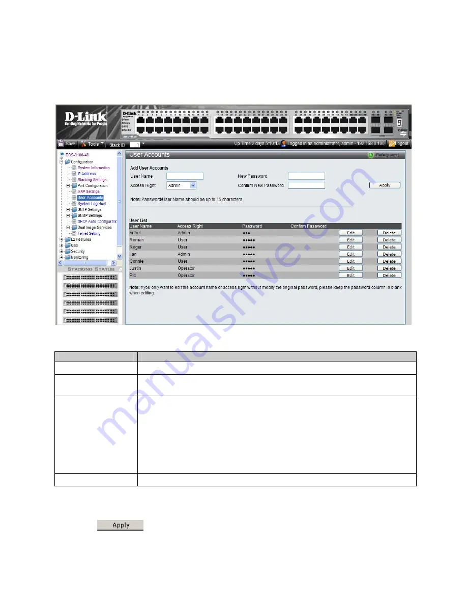 D-Link 3100 24P - DGS Switch - Stackable Скачать руководство пользователя страница 49