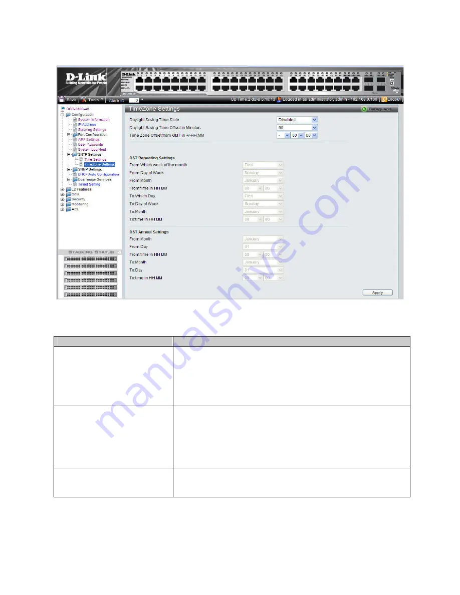 D-Link 3100 24P - DGS Switch - Stackable User Manual Download Page 57