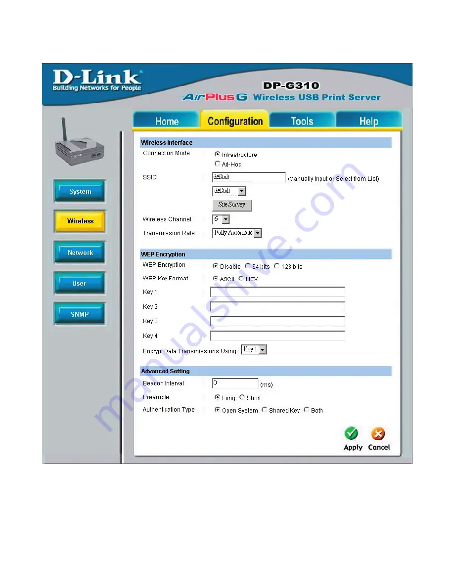 D-Link AirPlus G DP-G310 Скачать руководство пользователя страница 41