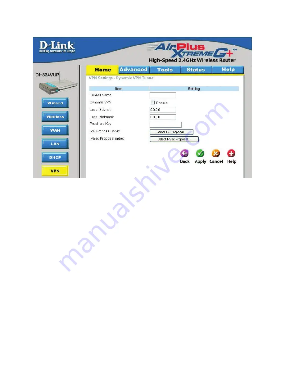 D-Link AirPlus Xtreme G DI-824VUP User Manual Download Page 32