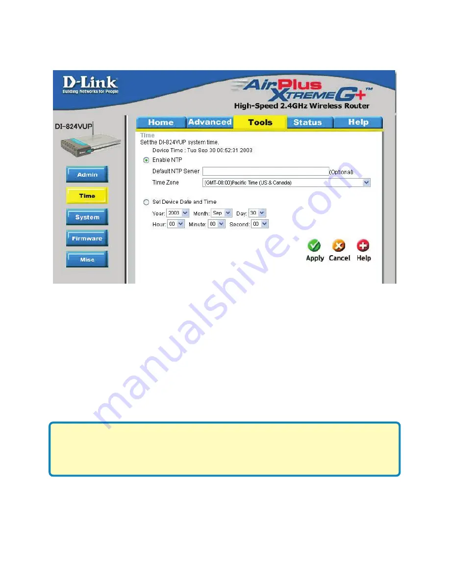 D-Link AirPlus Xtreme G DI-824VUP User Manual Download Page 54