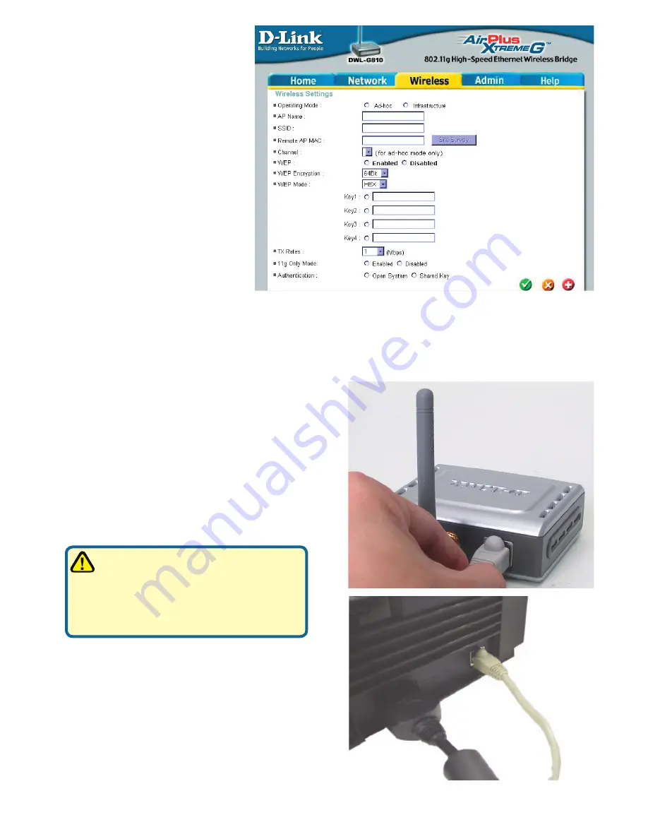 D-Link AirPlus XtremeG Ethernet-to-Wireless Bridge DWL-G810 Quick Installation Manual Download Page 56