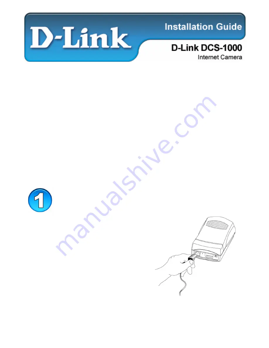 D-Link DCS-1000 Installation Manual Download Page 1