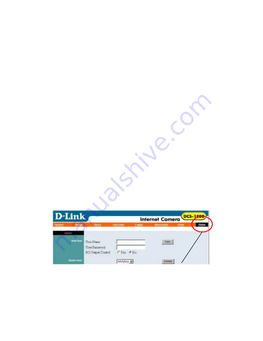 D-Link DCS-1000 Manual Download Page 20