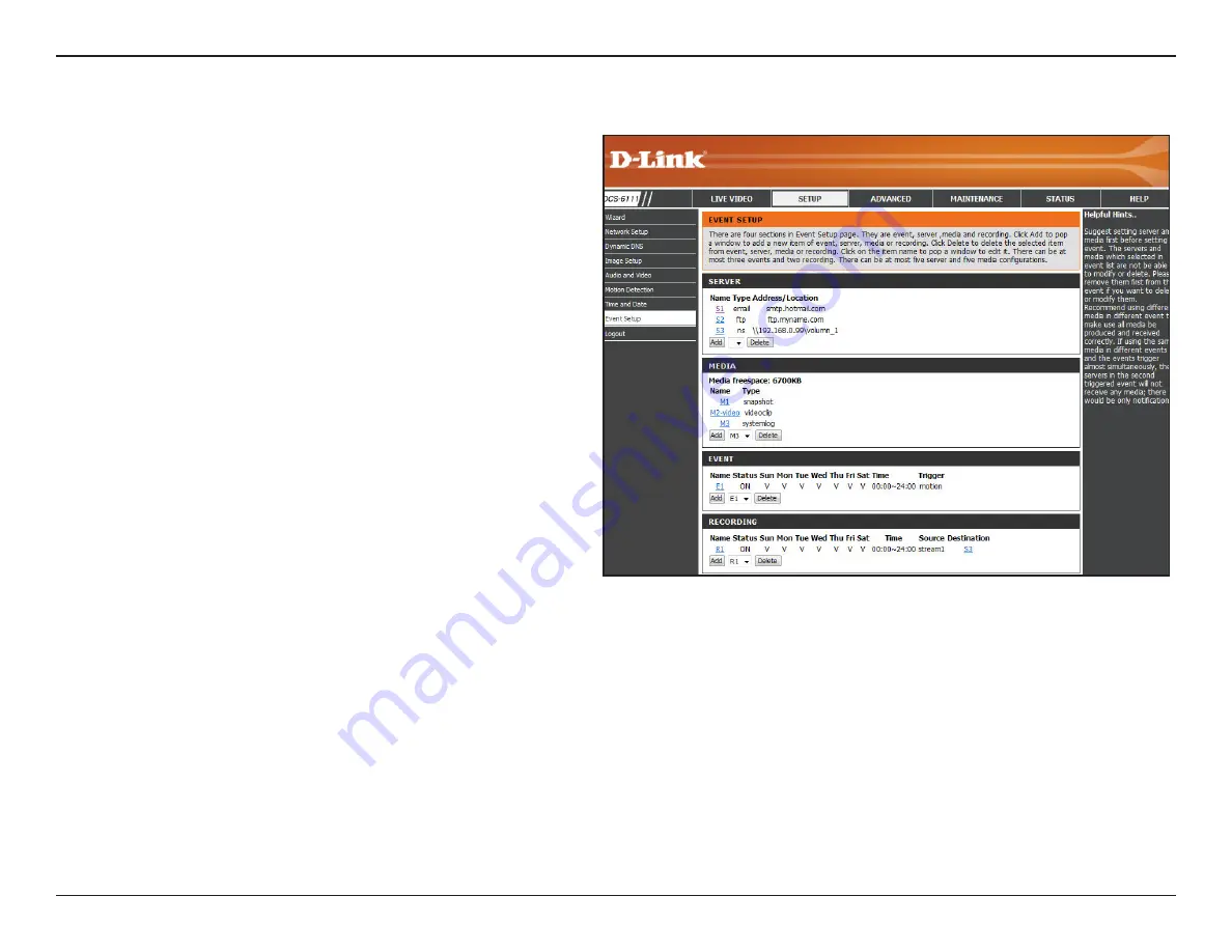 D-Link DCS-6111 User Manual Download Page 57