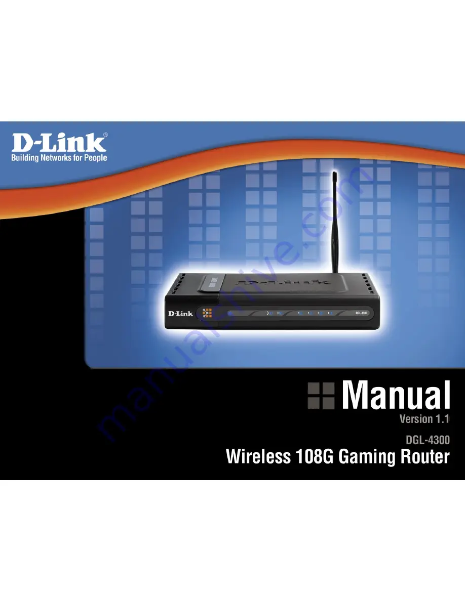 D-Link DGL-4300 - GamerLounge Wireless 108G Gaming Router Owner'S Manual Download Page 1