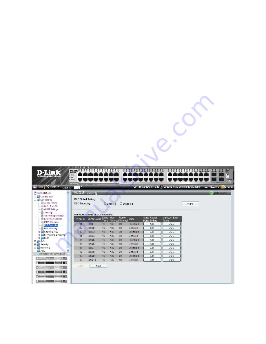 D-Link DGS-3100 SERIES User Manual Download Page 107