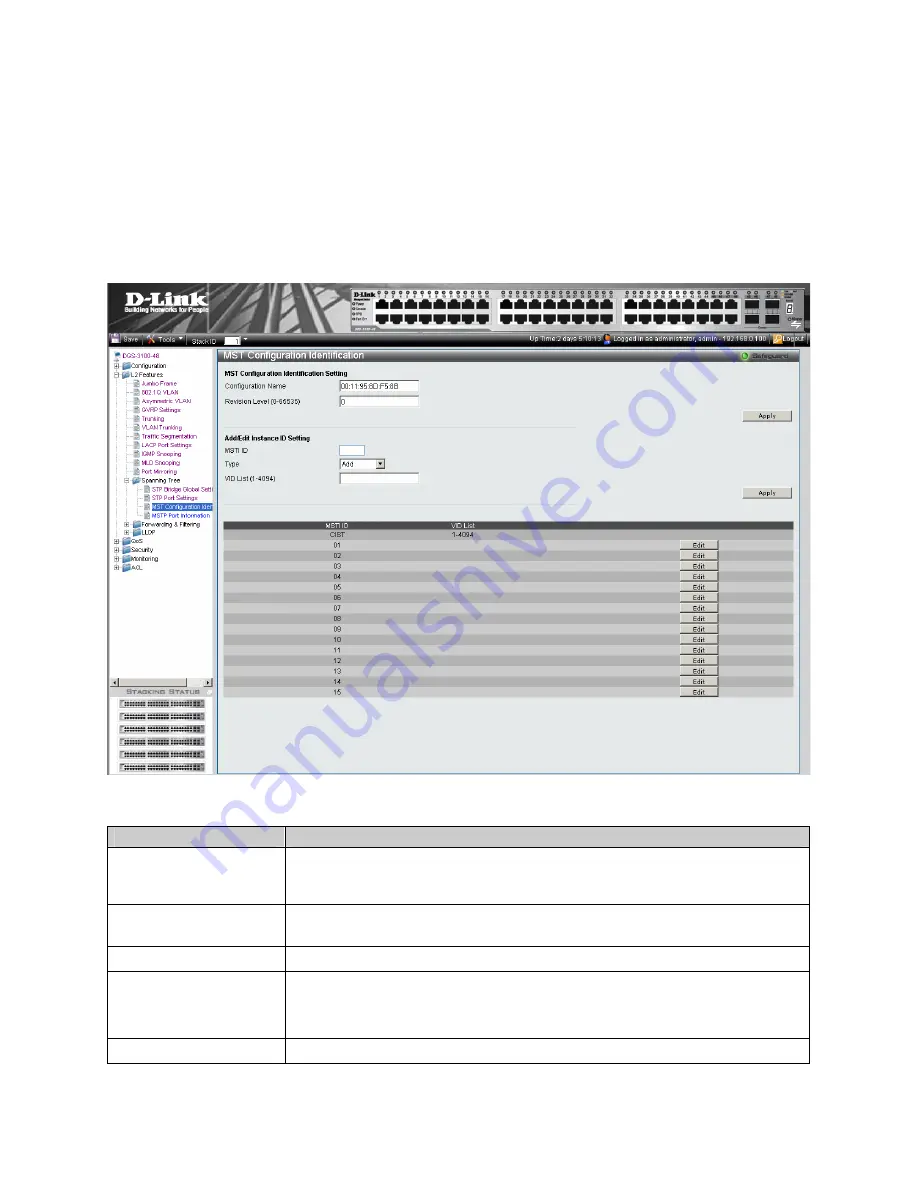 D-Link DGS-3100 SERIES Скачать руководство пользователя страница 118