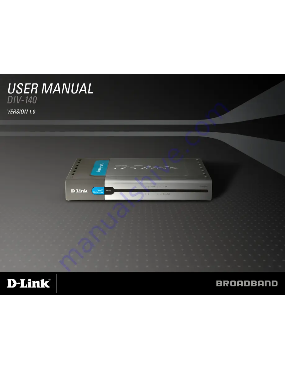 D-Link DIV-140 User Manual Download Page 1