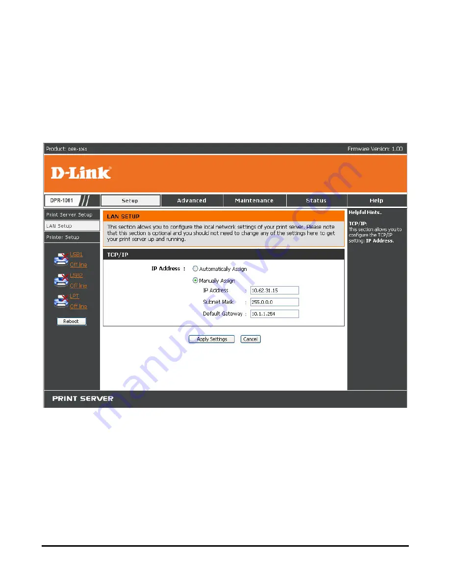 D-Link DPR-1061 Скачать руководство пользователя страница 61