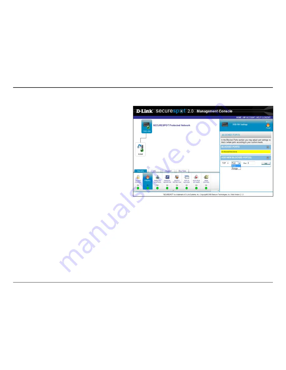 D-Link DSD-150 - SecureSpot Internet Security Device User Manual Download Page 27