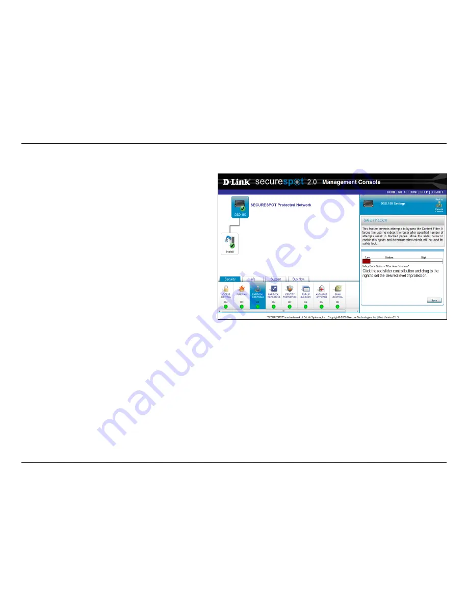 D-Link DSD-150 - SecureSpot Internet Security Device User Manual Download Page 35