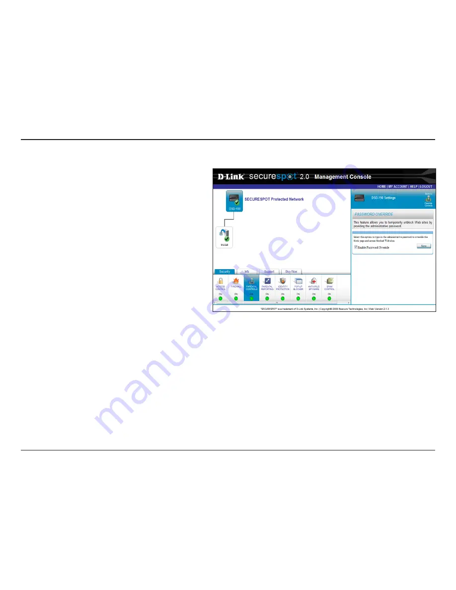 D-Link DSD-150 - SecureSpot Internet Security Device User Manual Download Page 36