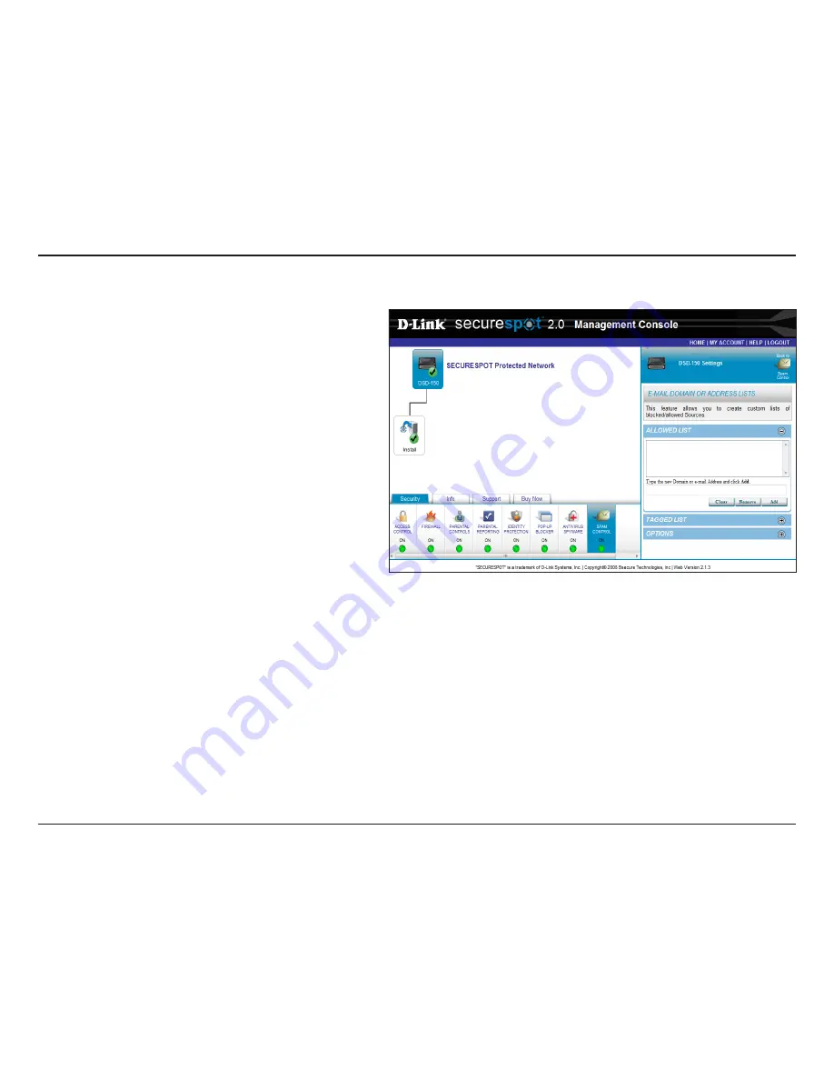 D-Link DSD-150 - SecureSpot Internet Security Device User Manual Download Page 50