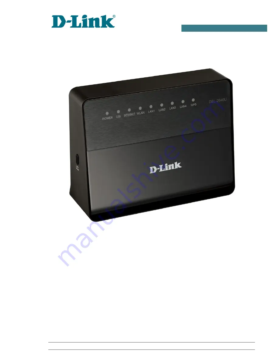 D-Link DSL-2640U User Manual Download Page 1