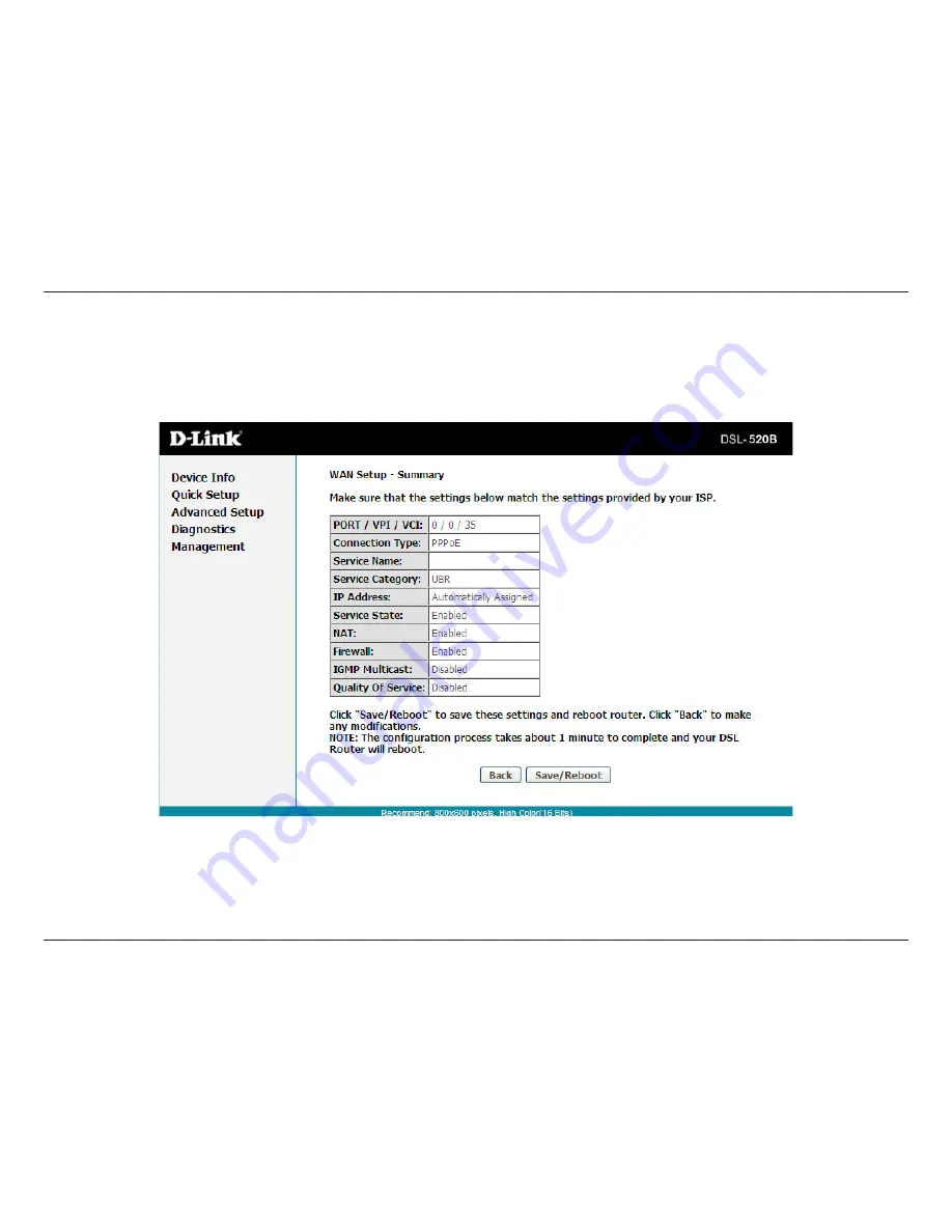 D-Link DSL-520B User Manual Download Page 18