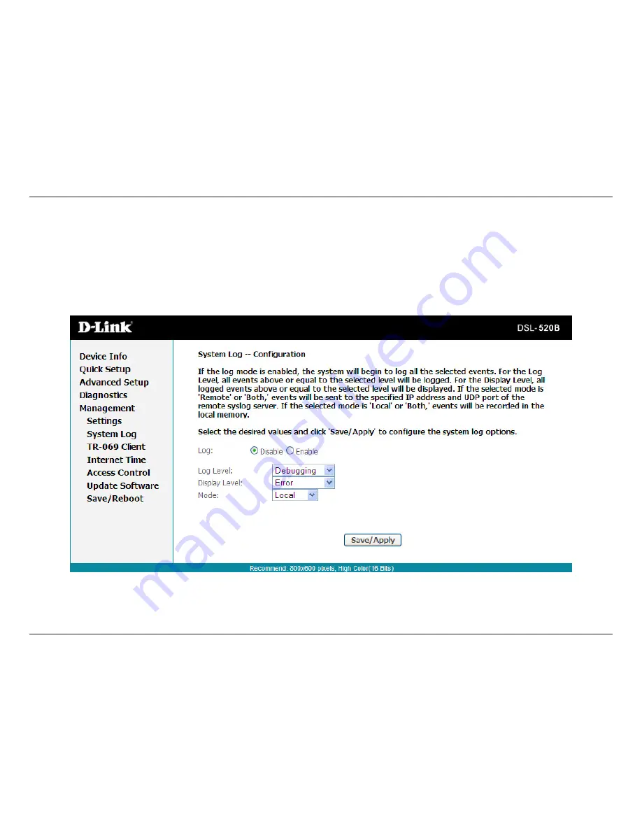 D-Link DSL-520B User Manual Download Page 71