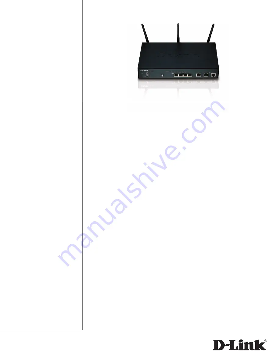 D-Link DSR-500N Specifications Download Page 1