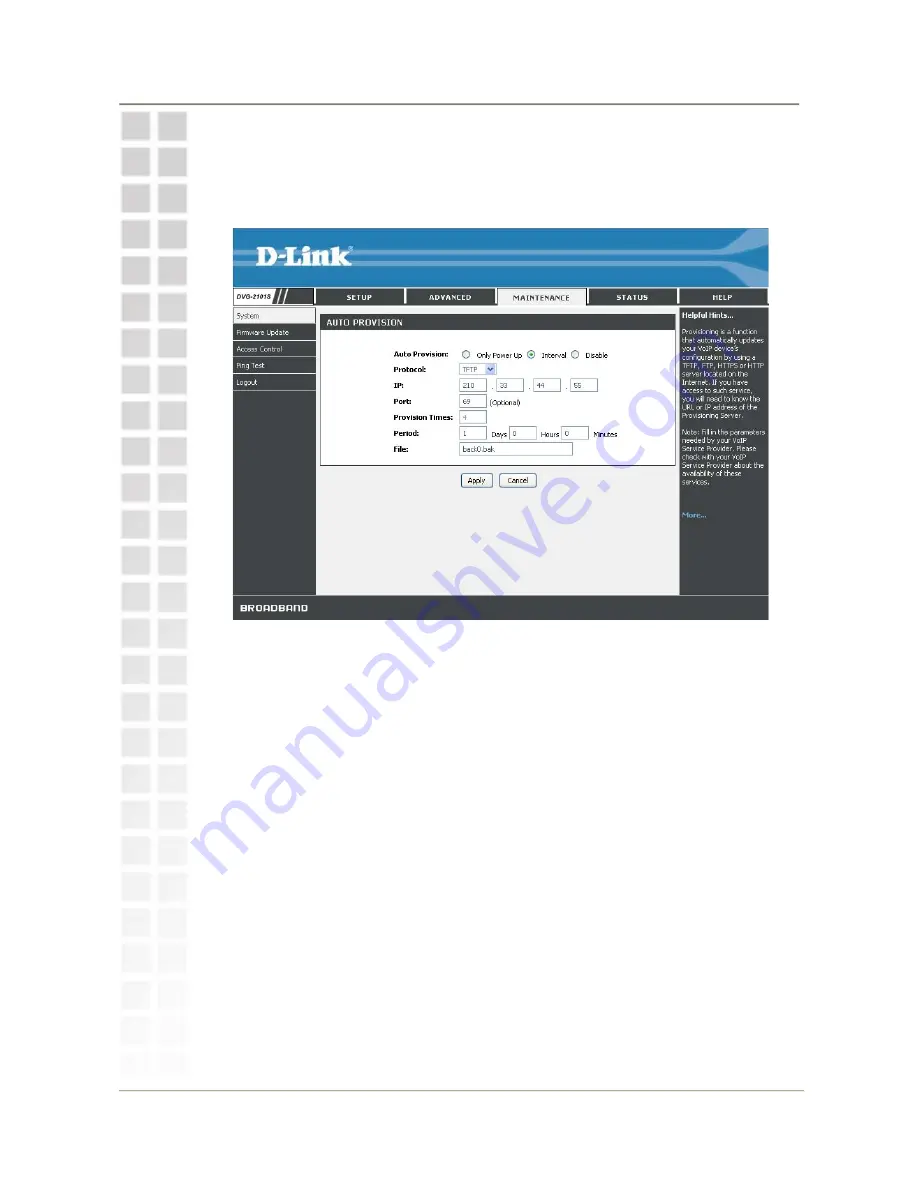 D-Link DVG-2101S User Manual Download Page 40