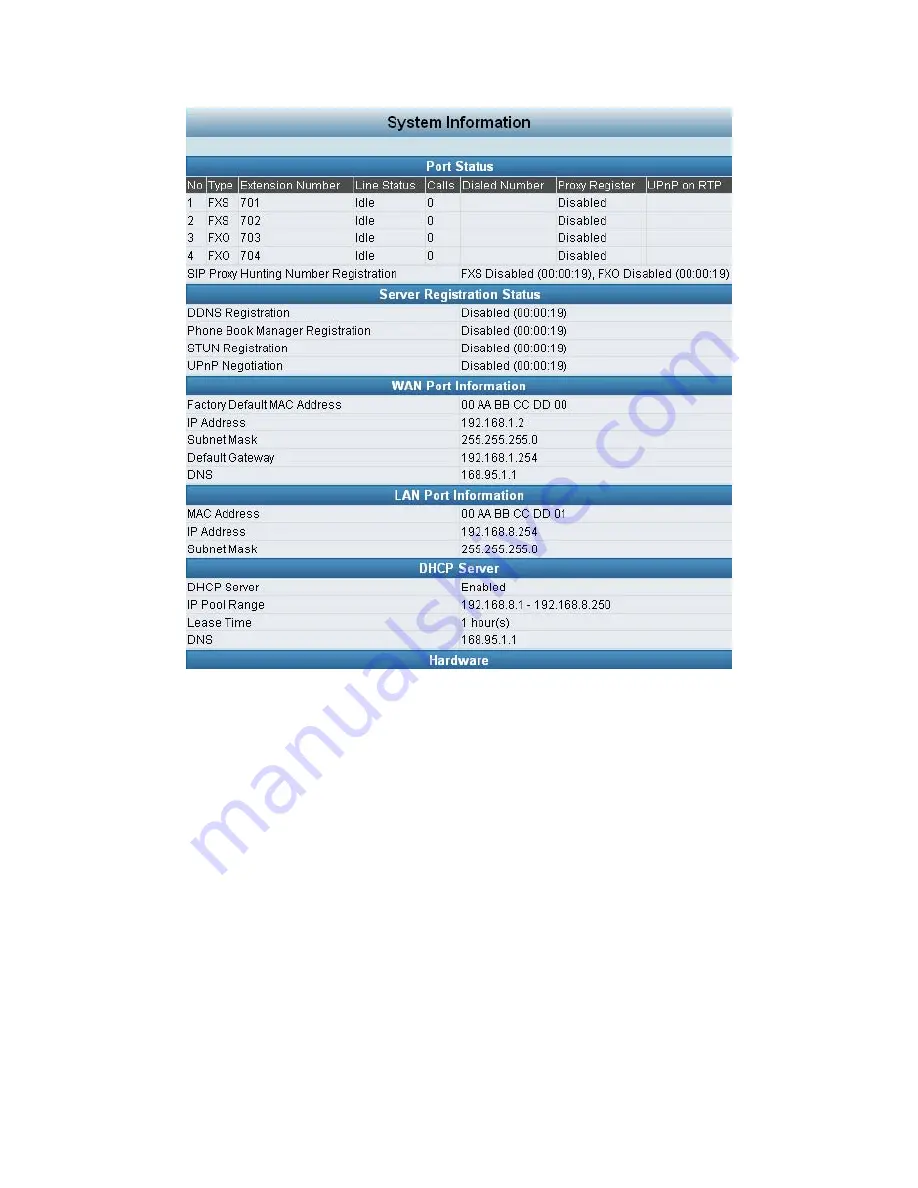 D-Link DVG-5008S User Manual Download Page 42