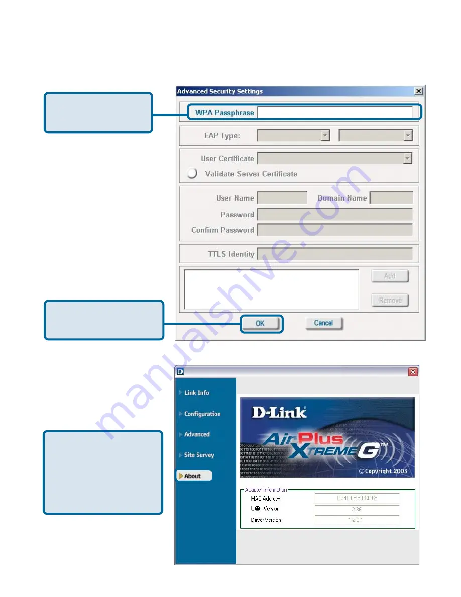 D-Link DWL-G650 - AirPlus Wireless 802.11b 11Mbps/802.11g 54Mbps PC Card Скачать руководство пользователя страница 23