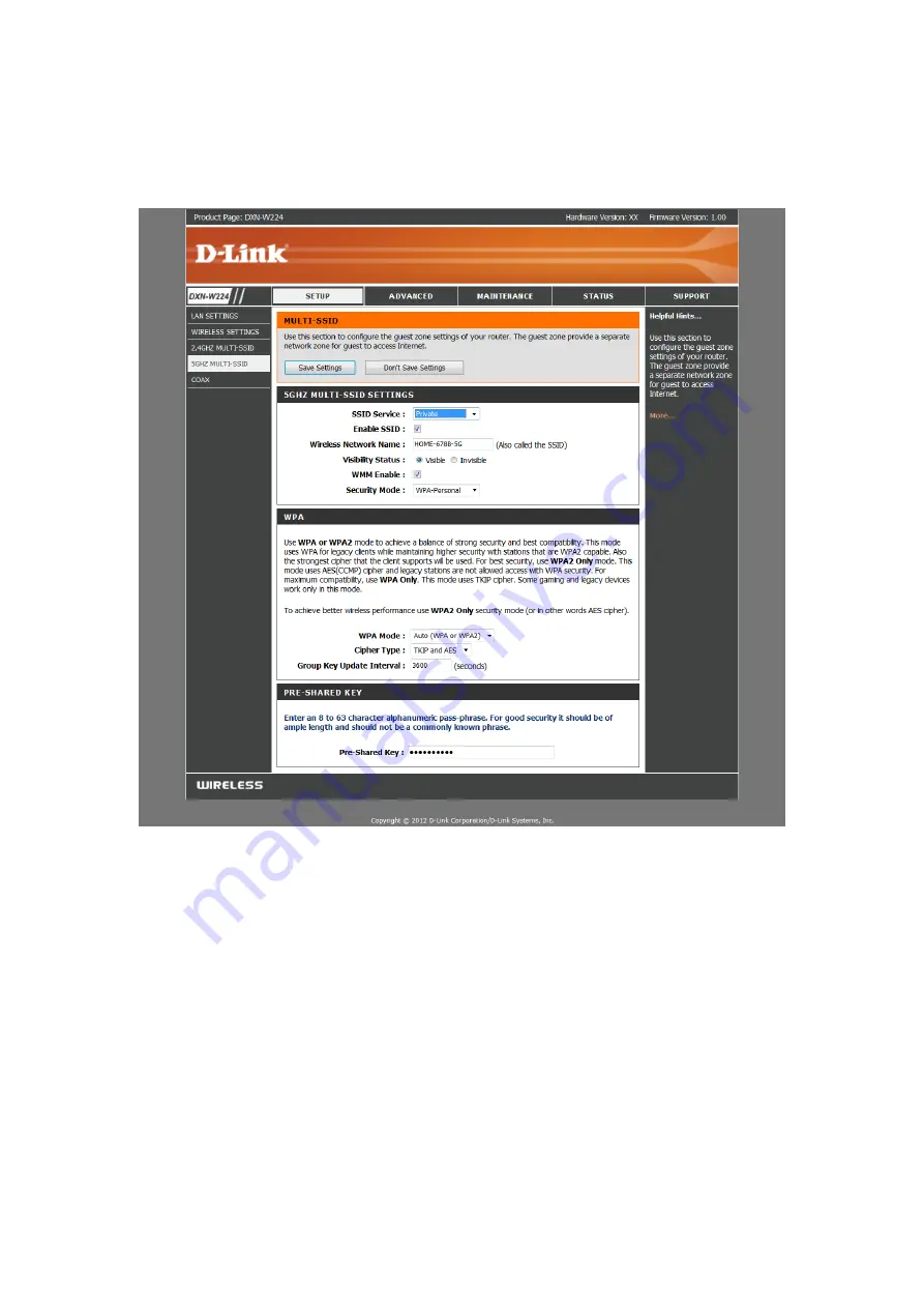 D-Link DXN-W224 User Manual Download Page 18