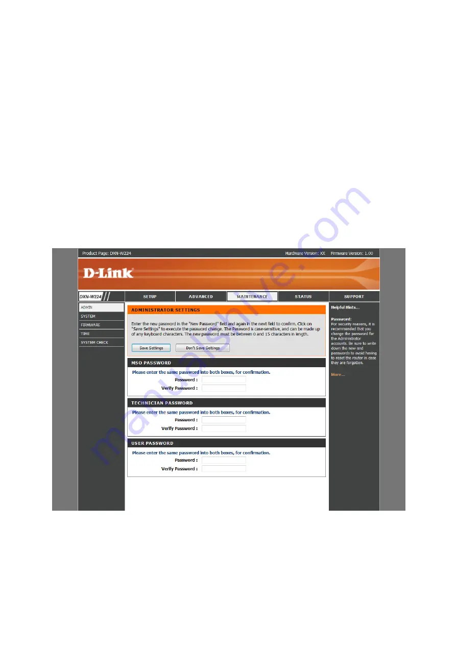 D-Link DXN-W224 User Manual Download Page 22