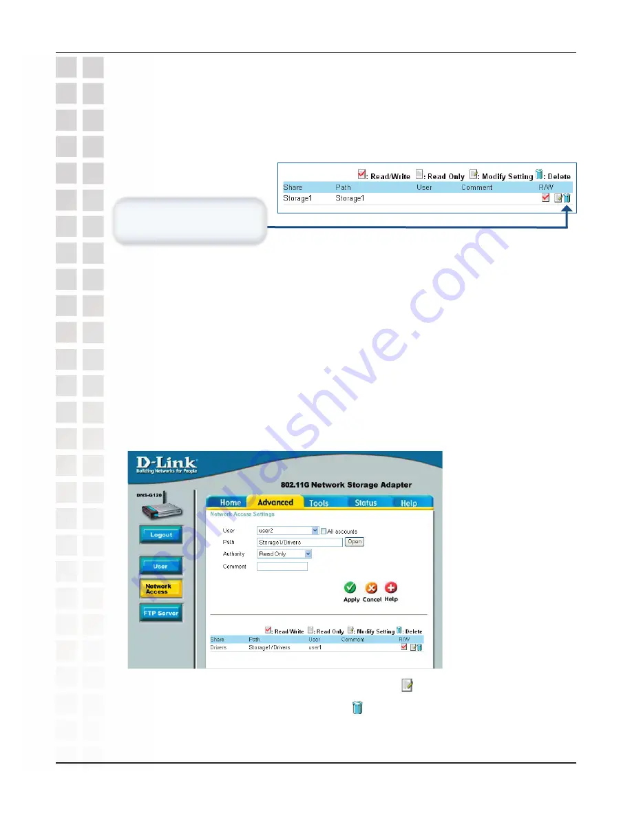 D-Link G120 - DNS NAS Server Manual Download Page 31