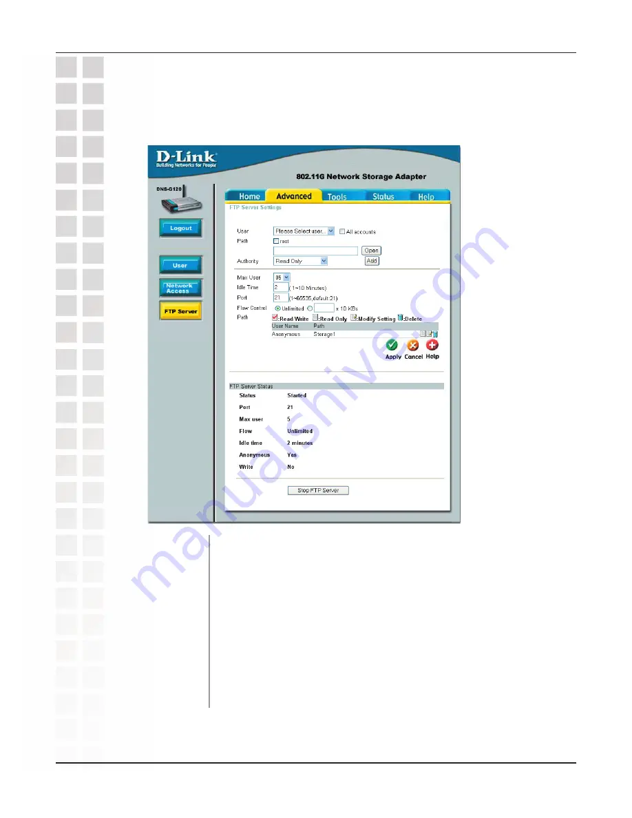 D-Link G120 - DNS NAS Server Скачать руководство пользователя страница 32